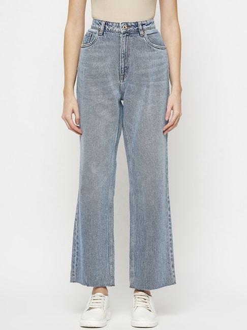 camla blue regular fit mid rise jeans