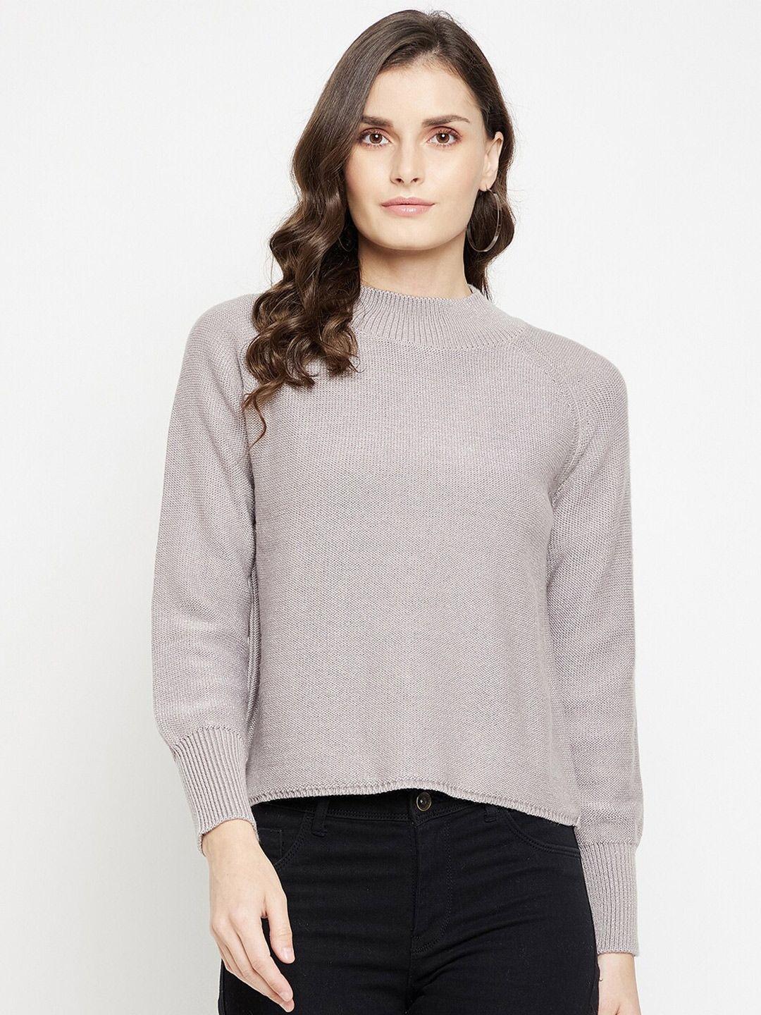 camla women grey pullover sweater