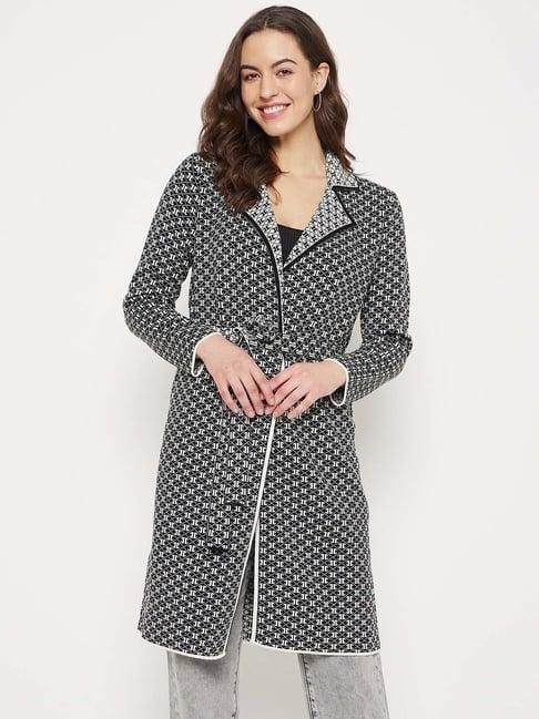 camla black chequered shrug