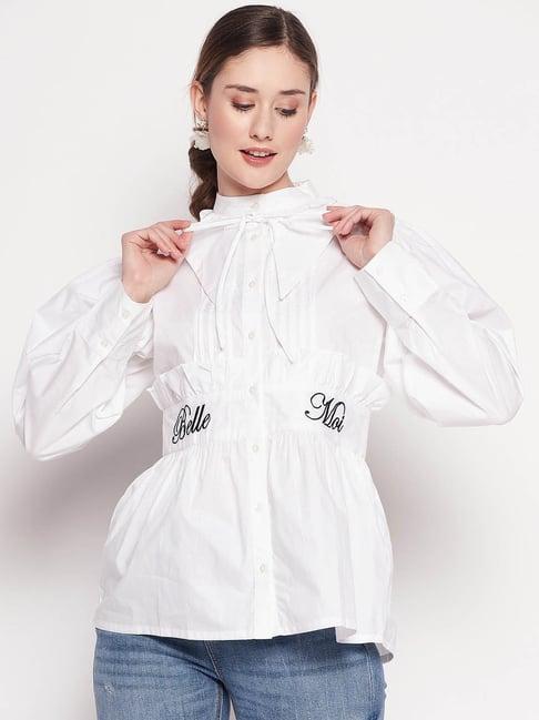 camla by madame white cotton shirt