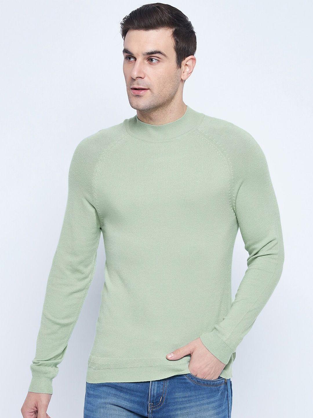 camla round neck long sleeves acrylic pullover sweater