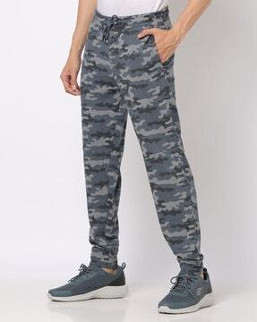 camo print joggers with insert pockets