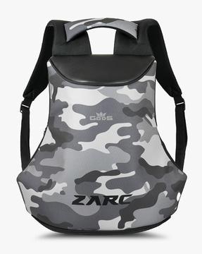 camo print 15" laptop backpack