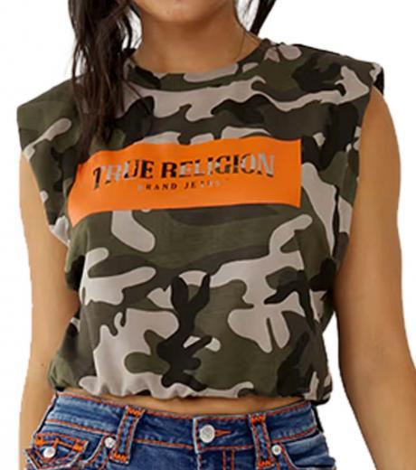 camo print camo crop tank