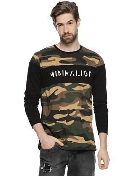 camo print crew-neck t-shirt