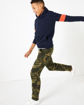 camo print joggers with insert pockets