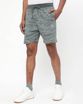 camo print shorts with insert pockets