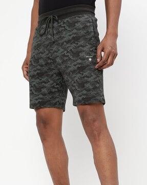 camo print shorts with insert pockets