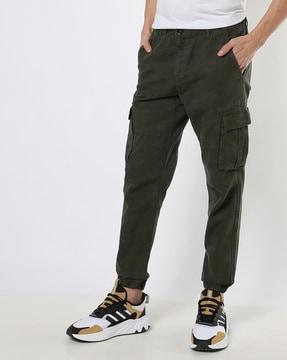 camo print slim fit cargo pants