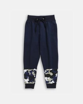 camouflage mid rise ankle-length joggers