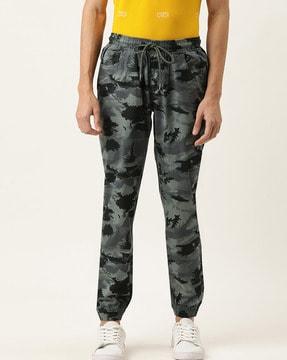 camouflage print  slim fit jogger pants