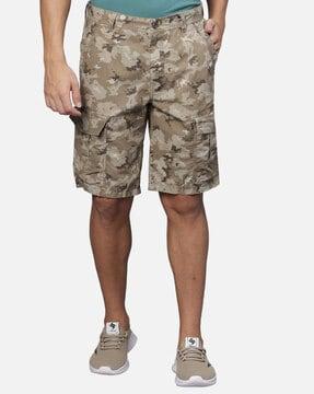camouflage print city shorts