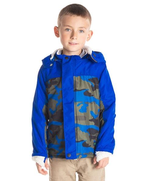 camouflage print hooded jacket