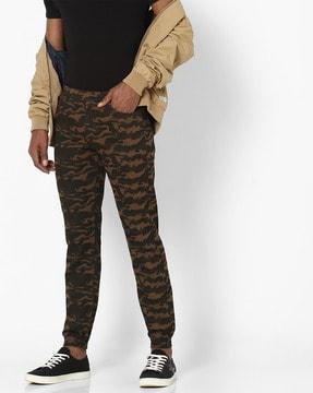 camouflage print joggers with elasticated waist
