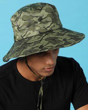 camouflage bucket hat with adjustable string