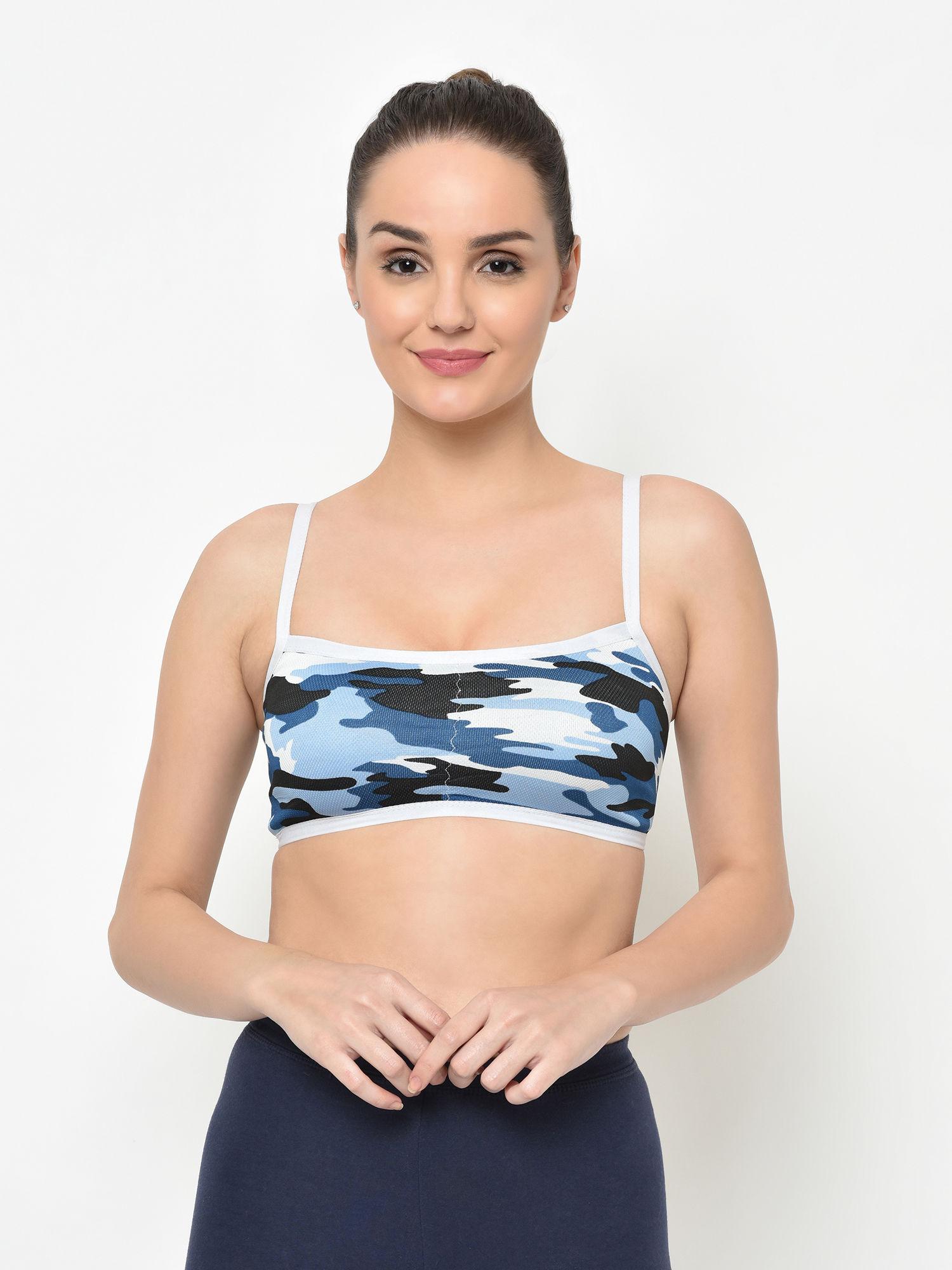 camouflage cage bra - multi-color