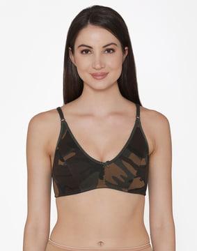 camouflage cotton bra