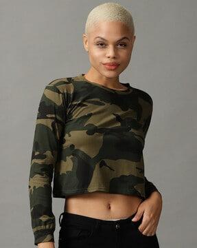 camouflage crop top