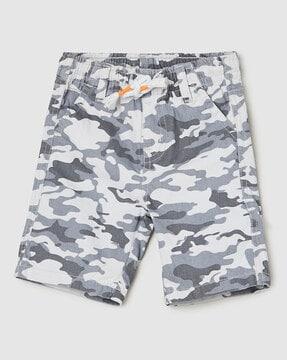 camouflage elasticated shorts