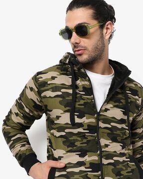camouflage hooded jacket