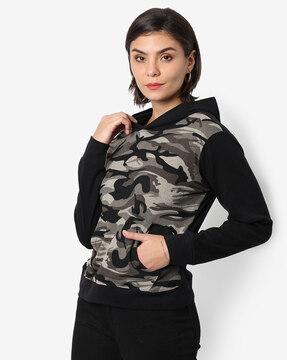 camouflage hoodie with kangaroo pockets