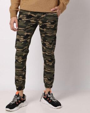 camouflage joggers with drawstring waist