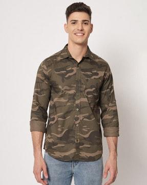 camouflage knitted shirt