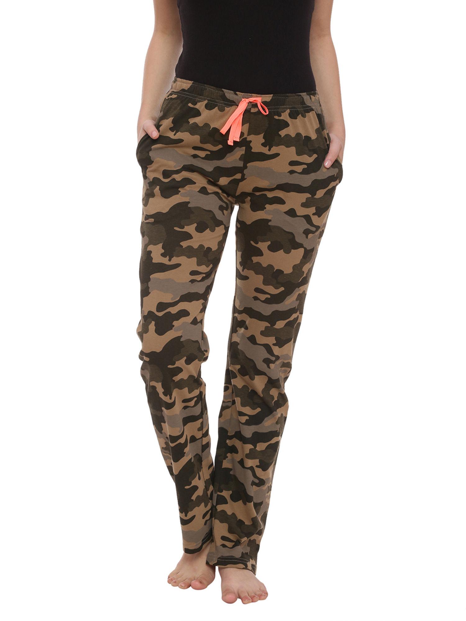 camouflage lounge pants - multi-colour