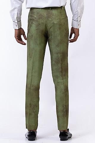 camouflage olive handcrafted trousers