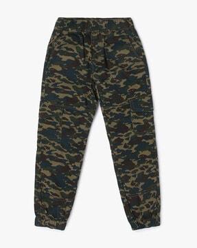 camouflage print cargo joggers