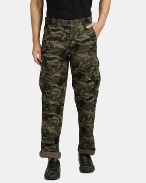 camouflage print cargo pants