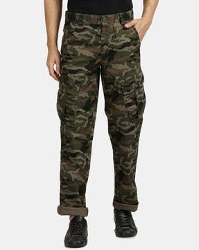 camouflage print cargo pants