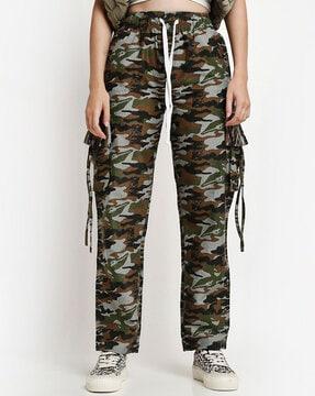 camouflage print cargo pants