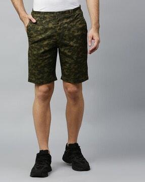 camouflage print city shorts