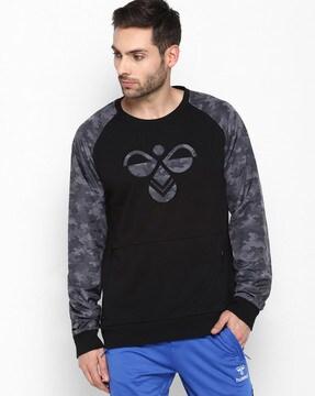 camouflage print crew-neck sweatshirt