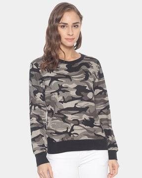 camouflage print crew-neck sweatshirt