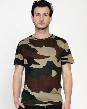 camouflage print crew-neck t-shirt