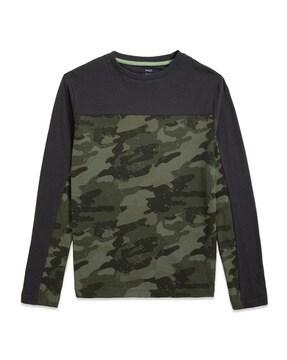 camouflage print crew-neck t-shirt