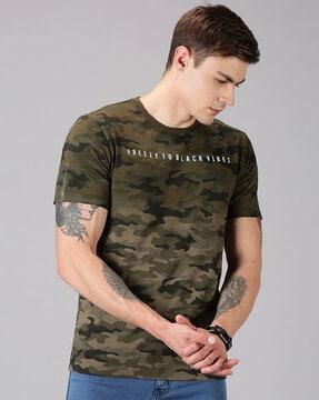 camouflage print crew-neck t-shirt