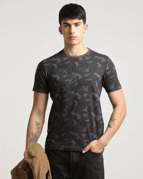 camouflage print crew-neck t-shirt