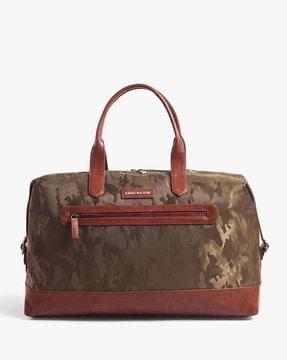 camouflage print duffel bag