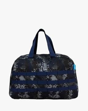 camouflage print duffle bag