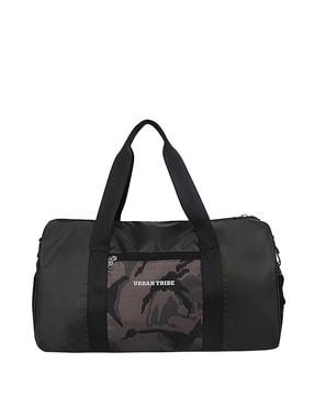 camouflage print duffle bag