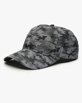 camouflage print flat cap