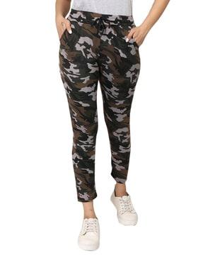 camouflage print high-rise skinny jeggings
