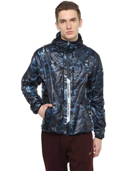 camouflage print hooded jacket