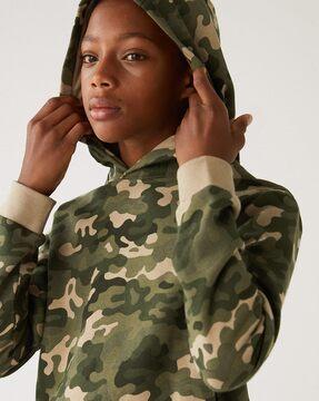 camouflage print hoodie