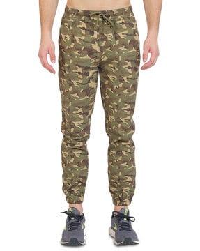 camouflage print jogger pants