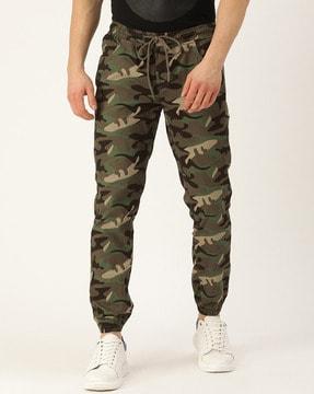 camouflage print jogger pants