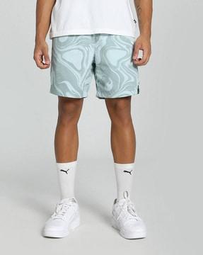 camouflage print regular fit shorts